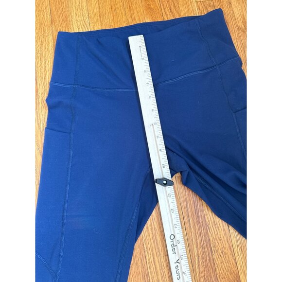 Navy Blue Womens High-Waisted Athletic Leggings With Side Pockets Medium CUGOAO - Picture 5 of 5